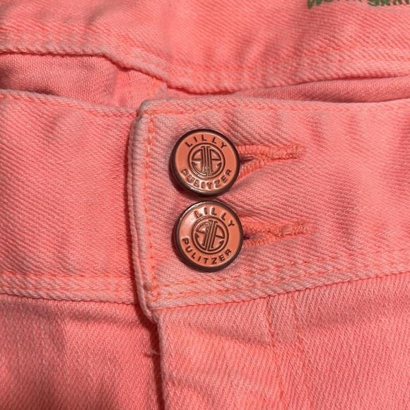 LILLY PULITZER Pink/Coral Worth Skinny Mini Zip Size 12 - Picture 3 of 16